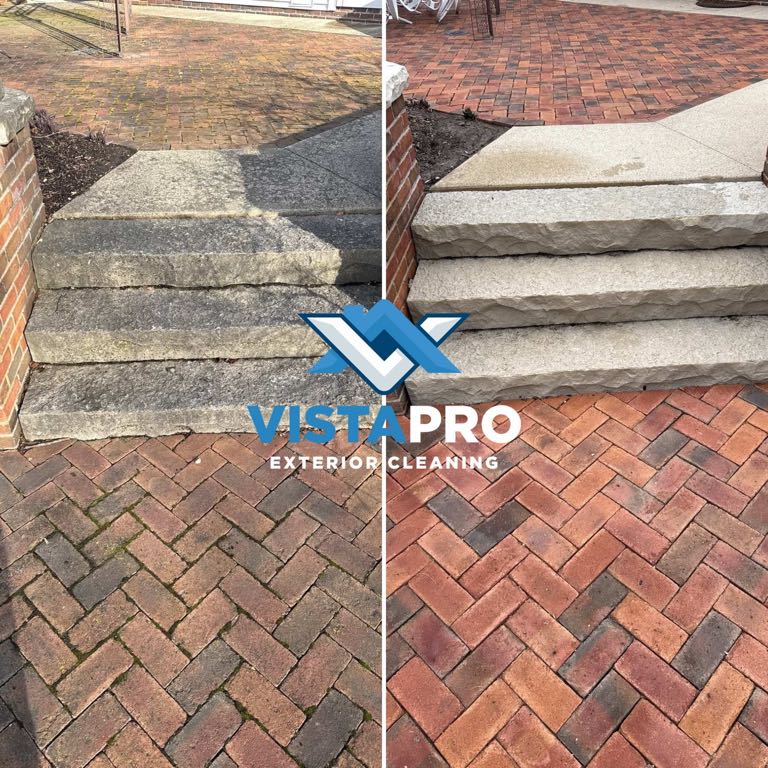 Transformation of brick pavers at a house in Wauwatosa.
